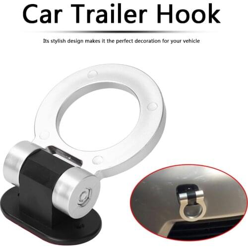 Universal ABS Car Trailer Hook Sticker Decoration Racing Ring Style Front Rear Bumper Auto Exterior Accessories