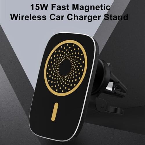 15W Fast Magnetic For iPhone 12 Pro Max Wireless Car Chargers Mount Wireless Charging Phone Holder Stand For iPhone 12 Mini