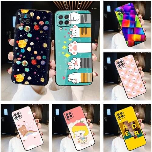 Black Case Glitter Phone Case For Samsung Galaxy A22 4G/SM-A225F For Girls Cute luxury Anti-knock