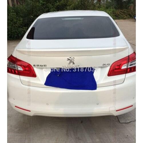 For Peugeot 408 2014-2016 High quality ABS Plastic Rear Roof Spoiler Wing Trunk Lip Boot Cover Car Styling