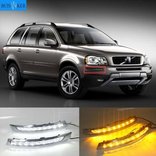 1Set For VOLVO XC90 2007 - 2013 LED DRL Daytime Running Lights Daylight Waterproof fog lamp car-Styling turn light
