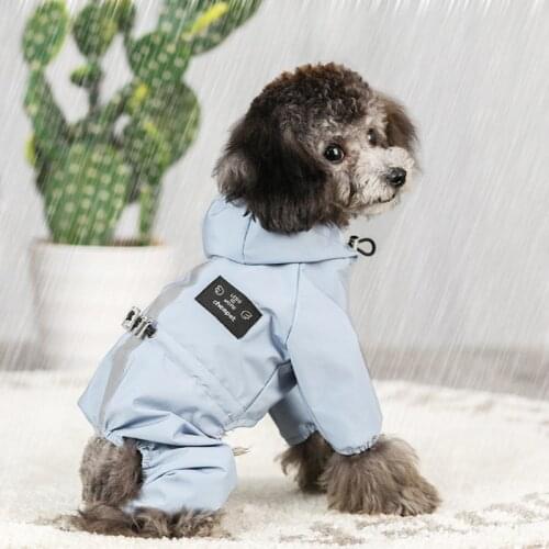 Dog Raincoat For Dogs Clothes Waterproof Reflective Jacket Clothes Hoodies Jumpsuit French Bulldog Chihuahua Raincoats For Dogs