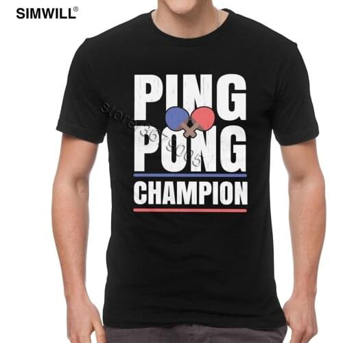 Retro Distressed Ping Pong Tees Men Summer Cotton Table Tennis Gift T-Shirt Short Sleeved O-neck Casual T Shirts