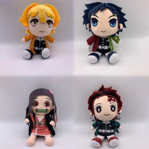 Demon Slayer Figure Plush Toy 25cm Kimetsu No Yaiba Kamado Tanjirou Tomioka Giyuu Agatsuma Zenitsu Douma Sabito Doll Gift