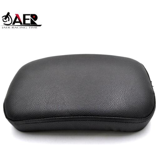 JAER Motorcycle Accessories Rear Rectangular Pillion Passenger Pad Seat 8 Suction CUP For Harley Cruiser Chopper Custom