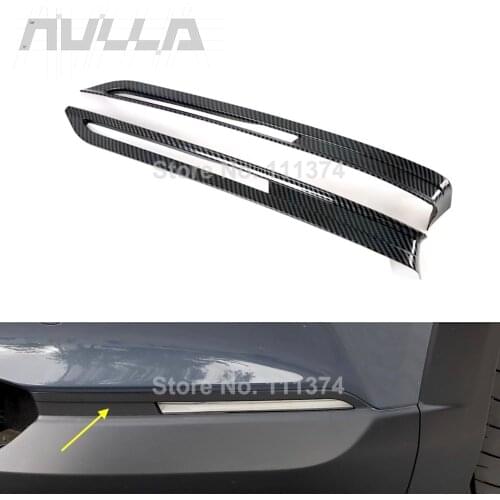 Carbon Look Front Rear Fog Light Lamp Cover Trim for Mazda CX30 CX-30 2020 2021 Bumper Protection Car Accessories
