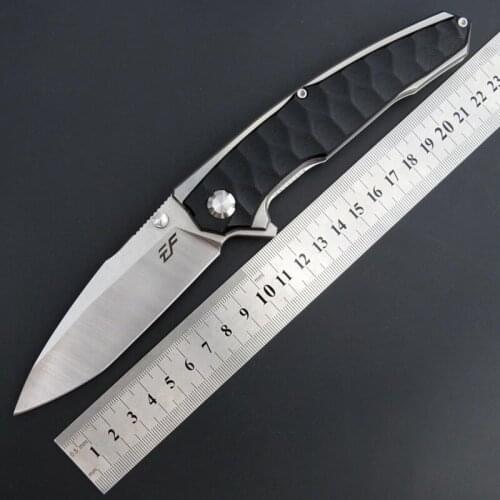 Pocket knife D2 Blade G10 Handle Folding knife Survival Camping Hunting Knife tactical outdoor EDC tool Knife