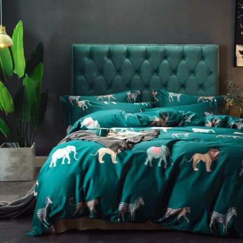 Egyptian Cotton Printed Comforter Bedding Set Bedding Sets 2019 Bed Duvet Cover BedSheet Pillowcases M-Series Pink Leisureli