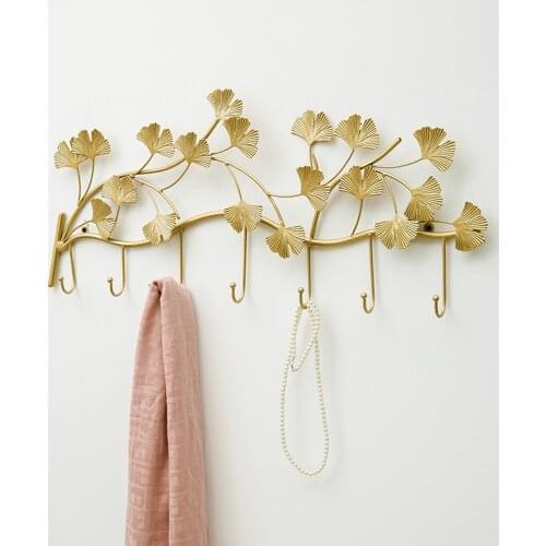 Northern Europe Creative Door Porch Decoration Cast Iron Hook Light Luxury Wind Hanging Clothes Mounted Wall Hook