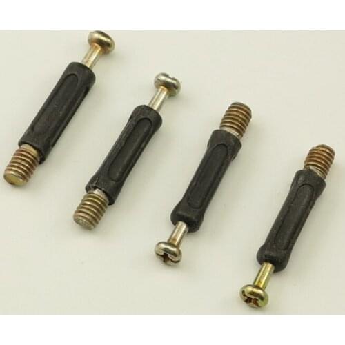 HOT 1000PCS 3 in 1 Furniture Connecting Fittings Pre-inserted Rod Cabinet Furniture Fasteners Assembly Accessories Nickel Plated
