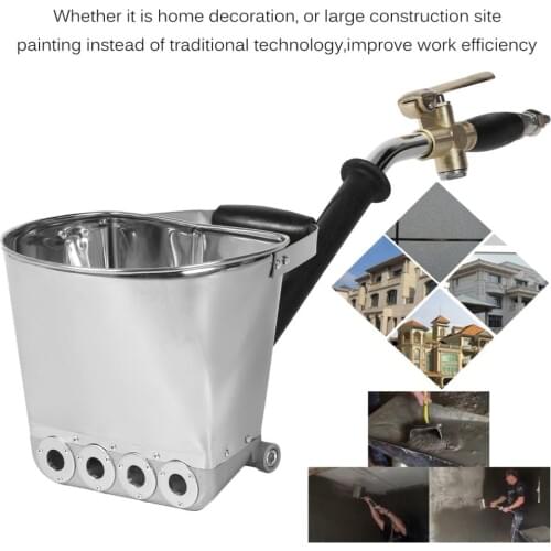 Wall Mortar Sprayer Gun Stucco Shovel Hopper Ladle Cement Spray Gun Air Stucco Sprayer Plaster Hopper With Handle