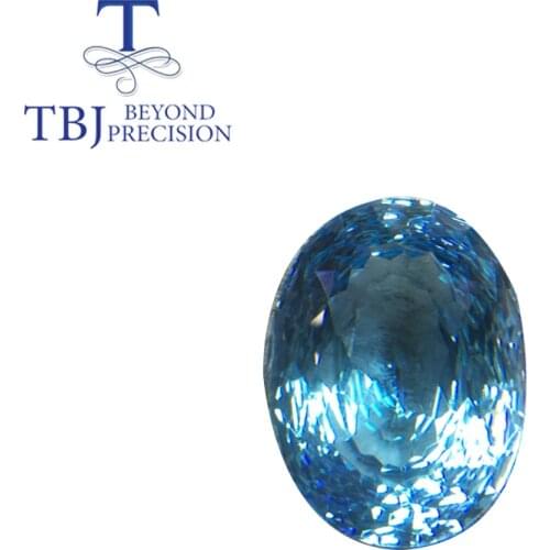 Tbj , natural sky blue topaz oval 12-16 Bird nest cutting 10.7ct natural loose gemstone for diy jewelry