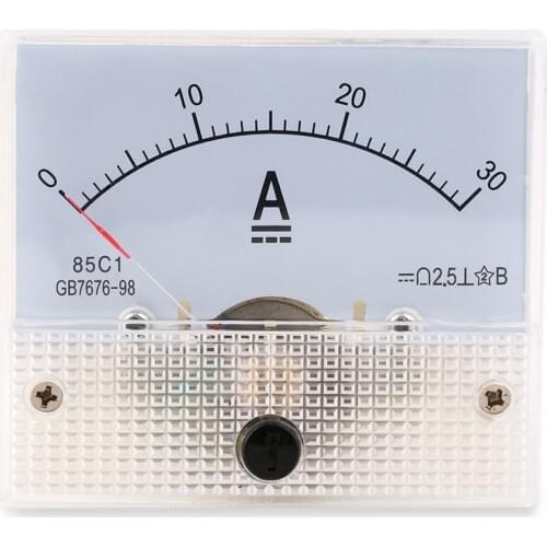 Applied DC Circuit Analog Current Meter Panel Pointer Gauge Mechanical Ammeters Voltage Measurement Tools Easy Reading