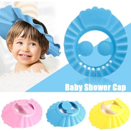 Shampoo Bath Shower Cap Adjustable Soft Hair Wash Props Baby Wash Hair Shield EVA foam Child 40-55cm Head Circumference Hat Hot