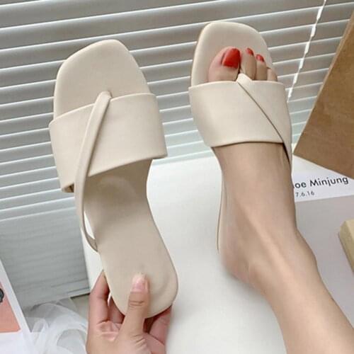 Women Sandals Flat Open Toe Summer Soft Sole Anti-slip Slippers for Beach