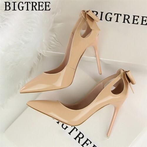 Bigtree Shoes Sexy High Heels Stiletto Pumps Women Shoes Stiletto Black High Heels Valentine Shoes Fetish High Heels Ayakkabi