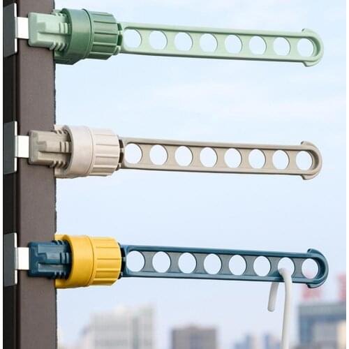 Clothes Rack Creative Fashion Lightweight Rotating Buckle Clothes Hanger 8-holes Drying Rack for Home