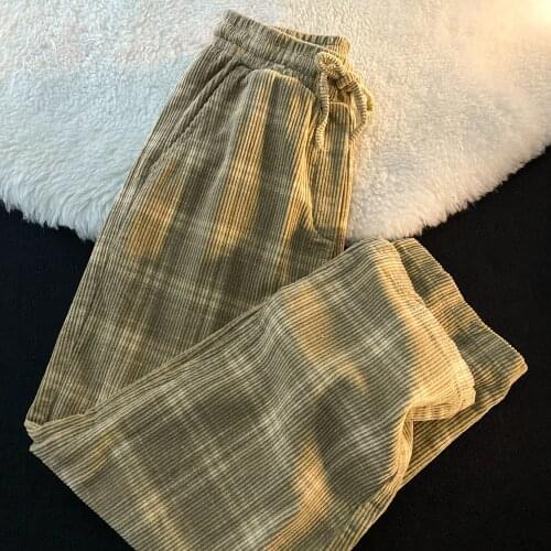 VOXYMOVOXY Women's Plaid Trousers