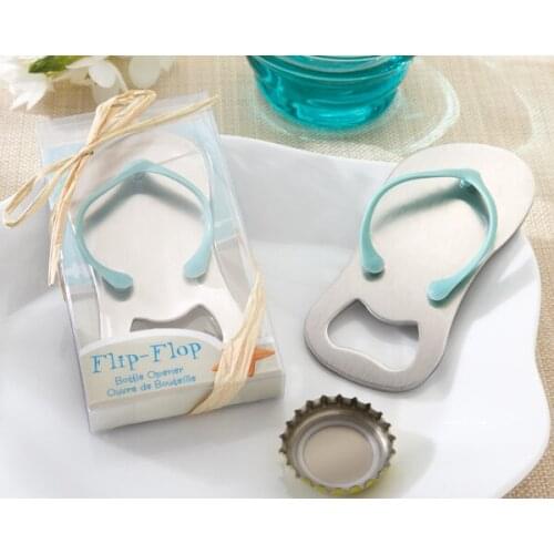 WholesalBeach Wedding Gifts Flip Flop bottle opener favors 200pcs/lot wholesale For wedding favors party favors 43*90mm