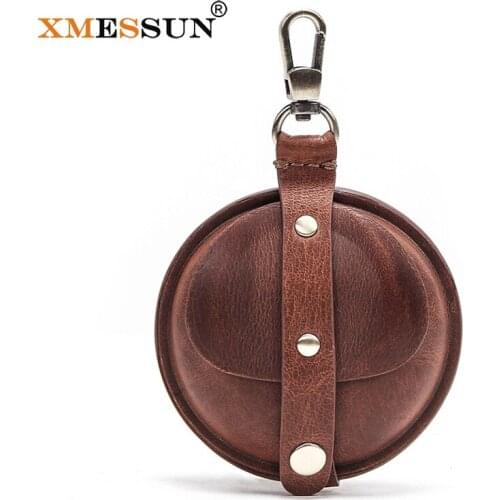XMESSUN New Genuine Leather Coin Purse Retro Data Cable Bluetooth Headset Box Fashion Charm Bag INS K285