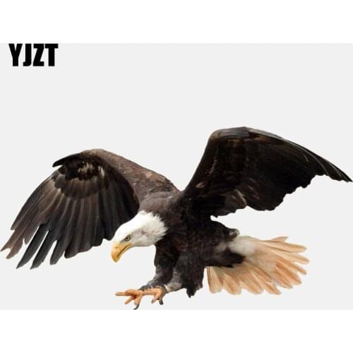 YJZT 17.7CM*9.2CM Flying Fierce Eagle PVC High Quality Car Sticker 11-01190