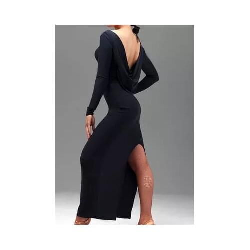 New style Latin dance costume sexy senior spandex backless long sleeves latin dance dress for women latin dance dresses S-3XL