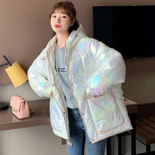 Winter Jacket Women Warm Thick Cotton Coat Fashion Colorful Oversized Jacket Plus Size Big Pocket Overcoat High Street Outerwear