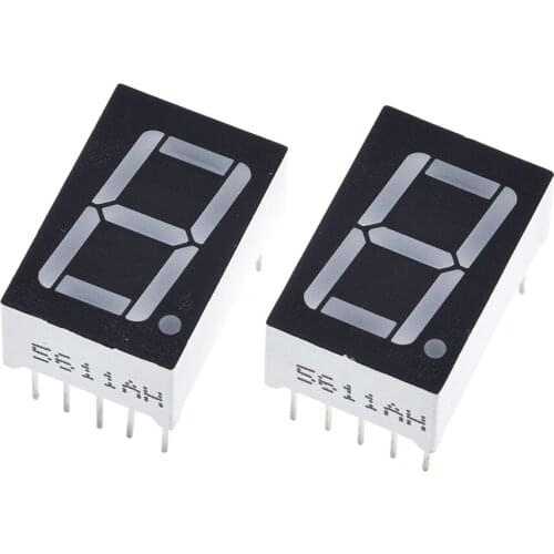 10pcs 0.56 inch 1bit Common Cathode Digital Tube Red LED Digit Display 7 Segment 0.5inch 0.5 0.56 inch 0.56'' 0.56in