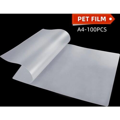 100PCS A4 SIZE PET Flim DTF Trasnsfer Flim For Direct Transfer Film Printing Machine PET Transfer Film