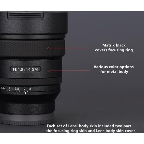 FE 14mm F1.8 GM Lens Premium Decal Skin For Sony FE14mm F1.8GM / FE14mmF1.8GM Lens Protector Wrap Cover Sticker ( SEL14F18GM )
