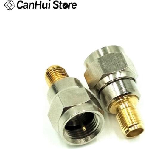 2 PCS Hohe Qualität F Typ Weibliche Jack Sma Stecker Gerade RF Koaxial Adapter F Stecker Auf SMA konverter Gold Ton