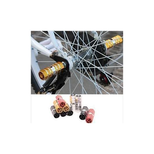 2pcs/Pair New Aluminum Nonslip MTB Bike Bicycle Pedal Front Rear Axle Foot Pegs BMX Footrest Lever Cylinder Bike Accessories