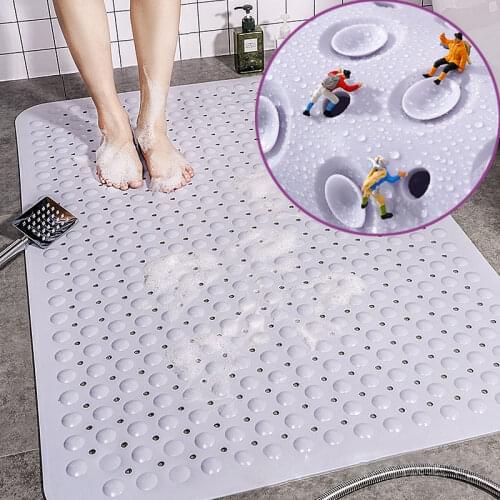2020 Bathroom Mat Bathtub Large Strong Suction Anti Slip Bath Shower Mat PVC Foot Pad Odorless Non-Toxic