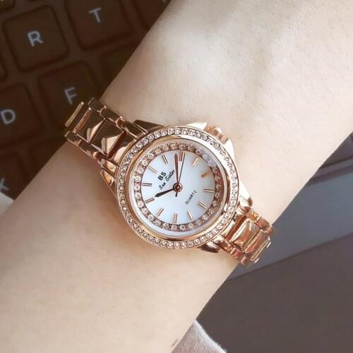 2020 Hot Sales Crystal Women Full Rhinestone Watches Lady Shining Dress Watch Rose Gold Bracelet Wristwatch Ladies Diamond Watch
