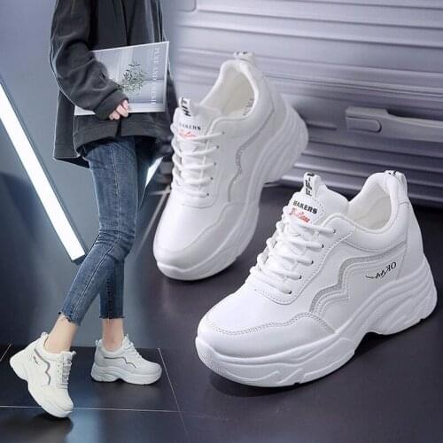 2020 Autumn New Womens White Shoes Sneaker Thick-Soled Casual Shoes Increased Womens Shoes Single Shoes zapatillas mujer