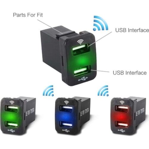 33x23mm 12V 24V Dual USB Car Charger Adapter Bluetooth GPS Locator For Toyota