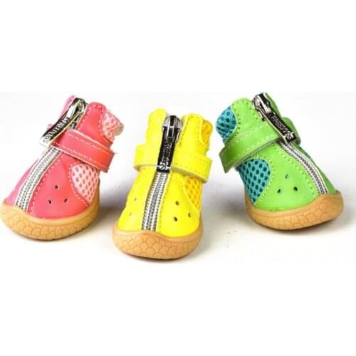 4pcs/set Waterproof Warm Pet Dog Shoes Anti-slip Snow Boots Thick Footwear For Small Cats Dogs Puppy Dog Socks Booties