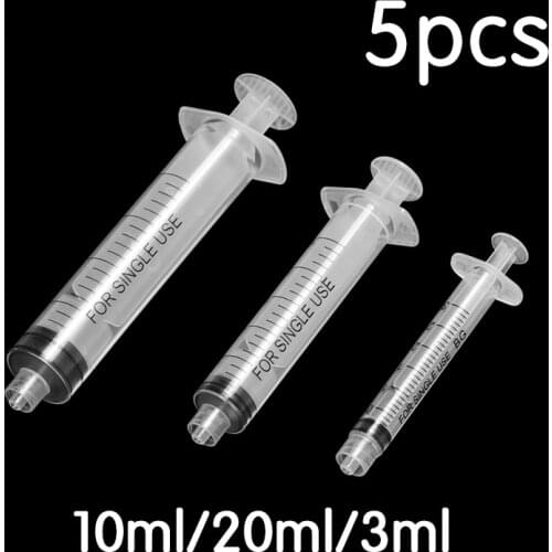 5Pcs/set 3ml/10ml/20ml Syringe Crimp Sealed Blunt End Tips For Makeup DIY Glue Oil Ink Welding Flux Welder Syringe Tool