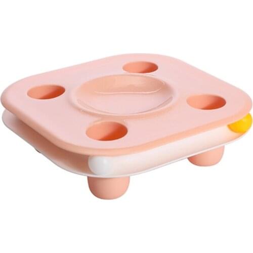 50LB High Quality PP Made Multifuction Food Basin Bowl with Amusement Plate Two-in-One Track for Young Cats