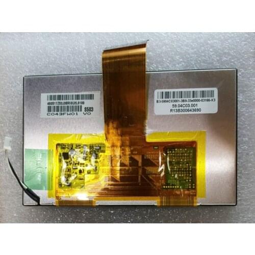 AUO 4.3 inch 40PIN TFT LCD Screen C043FW01 V0 Car Display Panel 480(RGB)*234
