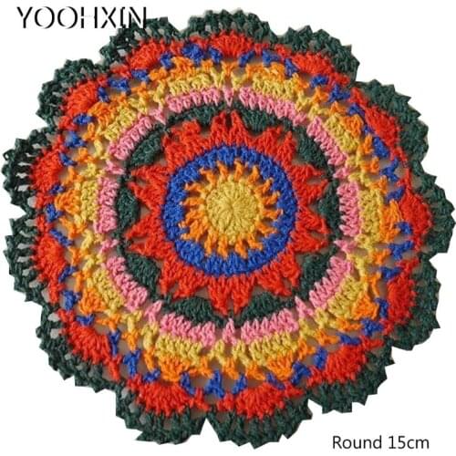 HOT lace cotton crochet Placemat coffee Table place Mat cloth Doily Cup drink tea Coaster mug Christmas gift dining Pad kitchen