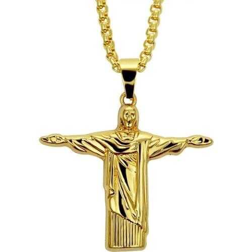 2020 Wise Vintage Jesus Pendant Necklace Hip Hop Personality Male Accessories Foreign Trade