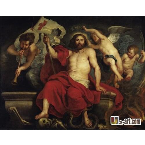 Canvas Prints (Christ Triumphant Over Sin and Death) canvas printed art classic oil painting for room Religion-178