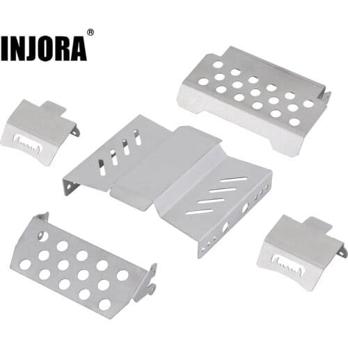 INJORA Stainless Steel Chassis Armor Axle Protector Plate for 1/10 RC Crawler Redcat Gen8 Upgrade Parts