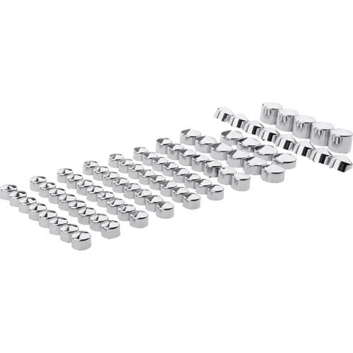 Chrome Bolts Toppers Caps Kit For 1991-2012 Harley Glide Twin Cam
