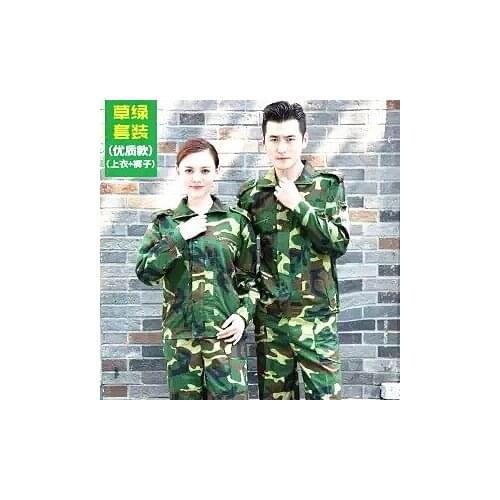 Summer camouflage suit, auto repair work suit, wear resistant labor protection suit, mens and womens military training suit