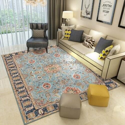 Moroccan Vintage Carpets For Living Room Persian Flowers Rug HomeBedroom Carpet Sofa Coffee Table Floor Mat Study Room Area Rugs