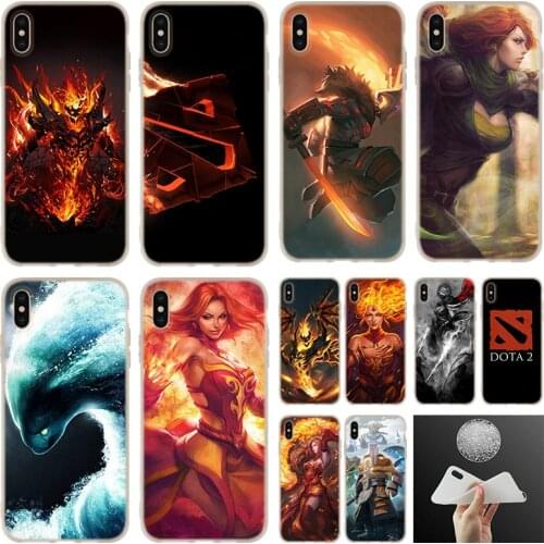 Soft Silicone Case For iPhone 12 11 Pro 7 8 6 6s Plus XR XS Max Cover Mini 5 5S SE 2020 Funda Etui dota 2 logo Soft