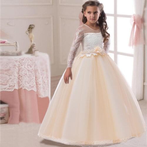 Kids Dresses For Girls Wedding Dress Elegant Princess Gown Children Evening Party Dress For Girls Costume 6 7 8 9 10 11 12 Year