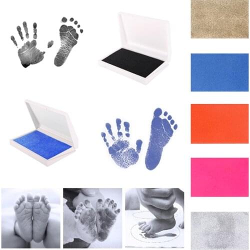 Newborn Baby Handprint Footprint Inkless Non-Toxic Touch Ink Pad DIY Photo Frame Girls/Boys Infant Baby Gift Decoration Toy Gift